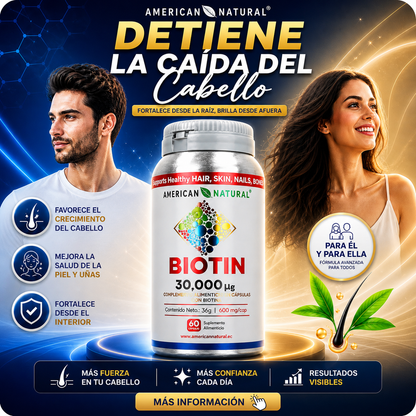 Biotina – Suplemento para Cabello, Piel y Uñas